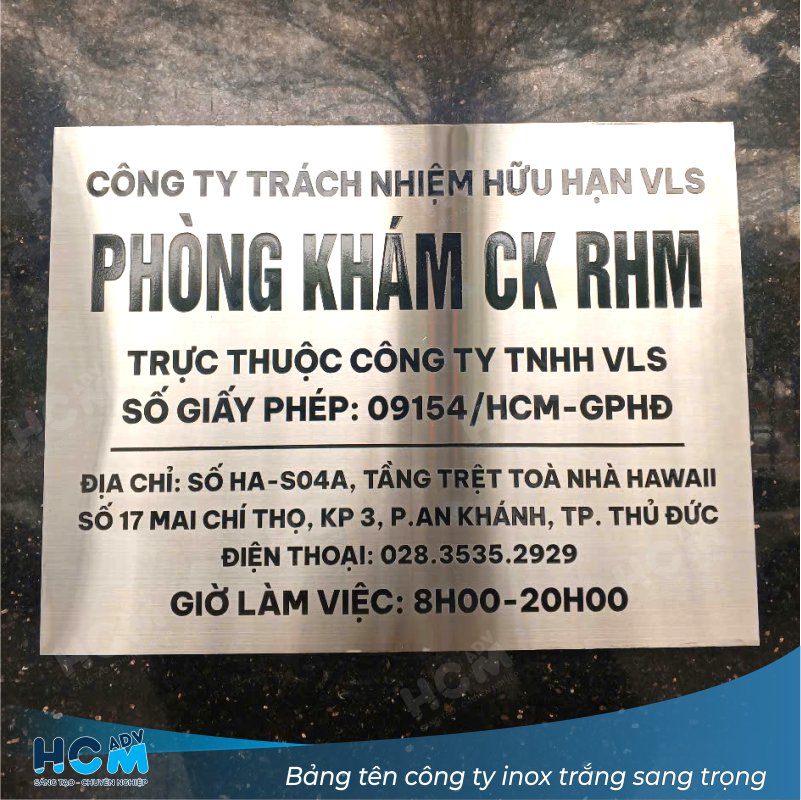 Bảng Tên Công Ty Inox Trắng – Tạo Dấu Ấn Thương Hiệu Chuyên Nghiệp Bảng Tên Công Ty Inox Trắng – Tạo Dấu Ấn Thương Hiệu Chuyên Nghiệp