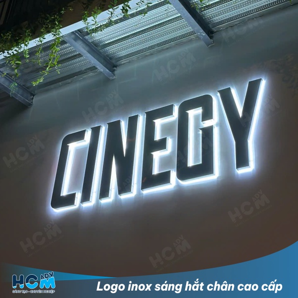 Lắp đặt logo inox sáng chân tại mặt tiền công ty Lắp đặt logo inox sáng chân tại mặt tiền công ty
