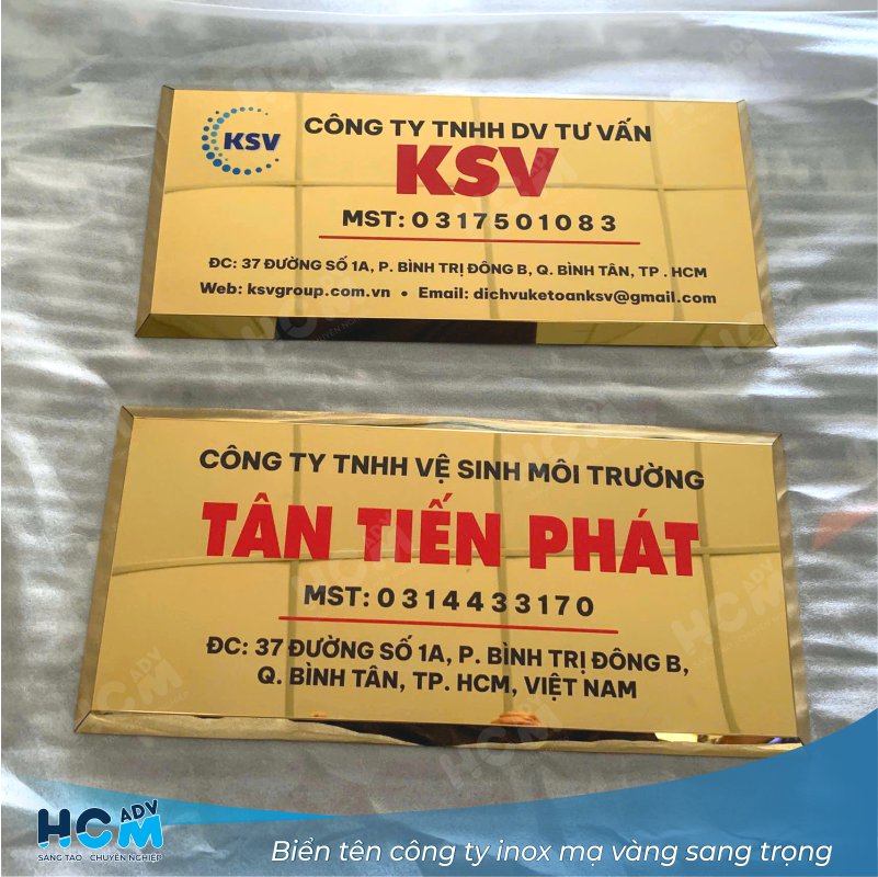 Bảng Tên Công Ty Inox Vàng – Nâng Tầm Đẳng Cấp Thương Hiệu