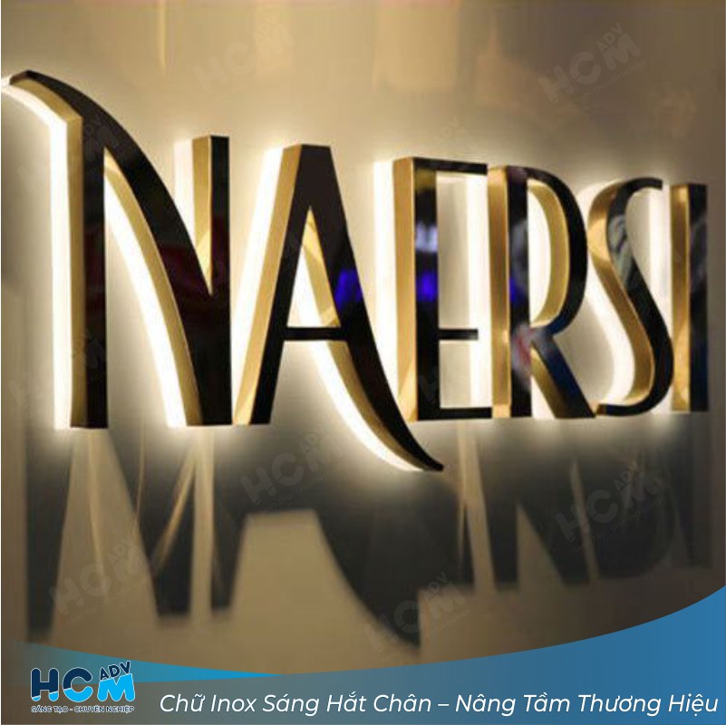 Chữ Inox Sáng Hắt Chân – Nâng Tầm Thương Hiệu Với Hiệu Ứng Ánh Sáng Đặc Biệt