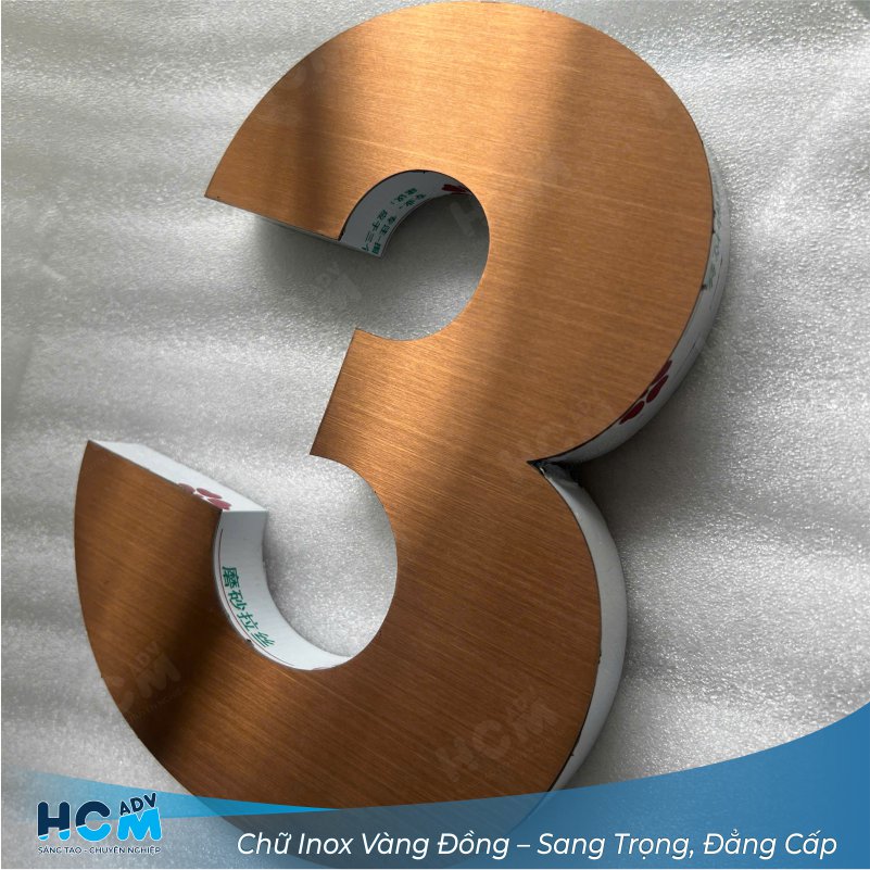 Chữ Inox Vàng Đồng – Sang Trọng, Đẳng Cấp Tại TP.HCM