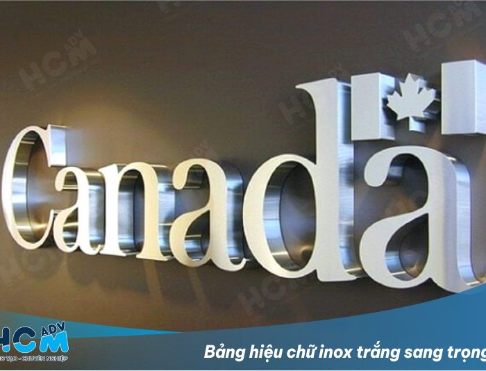 Gia công Bảng hiệu chữ inox trắng tại TP.HCM