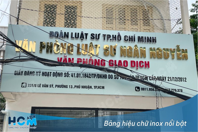 Làm bảng hiệu chữ inox vàng nổi bật - bền giá rẻ