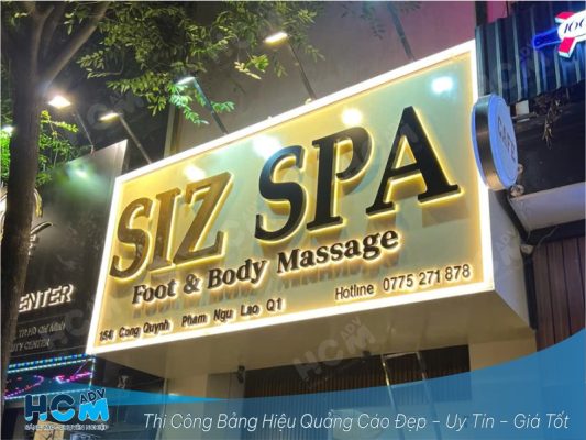Thi công bảng hiệu quảng cáo chữ nổi mặt tiền cửa hàng tại TP.HCM