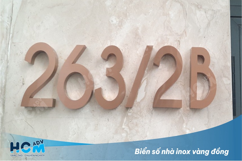 Biển số nhà inox số nổi sang trọng tại HCMC