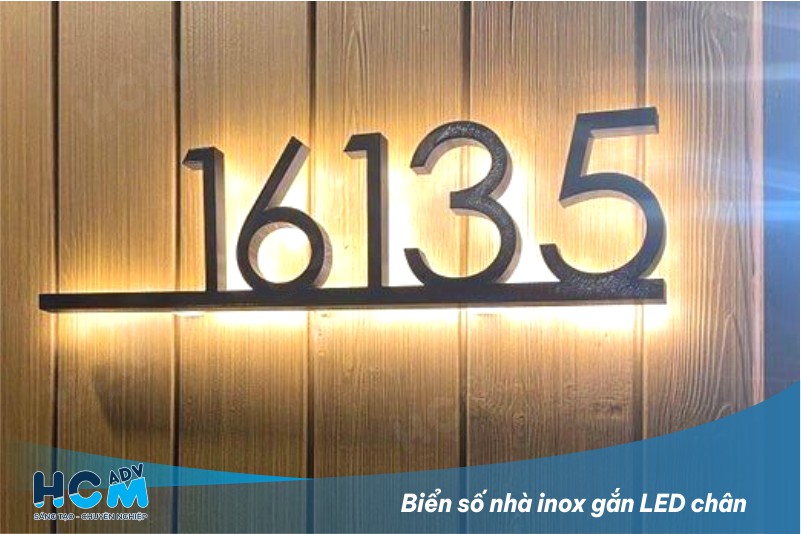 Gia công biển số nhà inox sáng đèn tại xưởng Quảng Cáo HCM