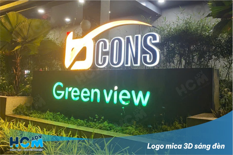 Gia công lắp đặt logo 3D cho chung cư