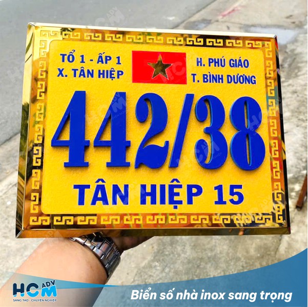 Gia công biển số nhà inox tại TP.HCM