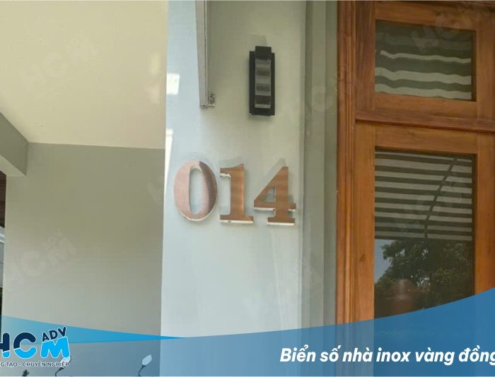 Gia công biển số nhà inox chuẩn CNC tại xưởng Quảng Cáo HCM