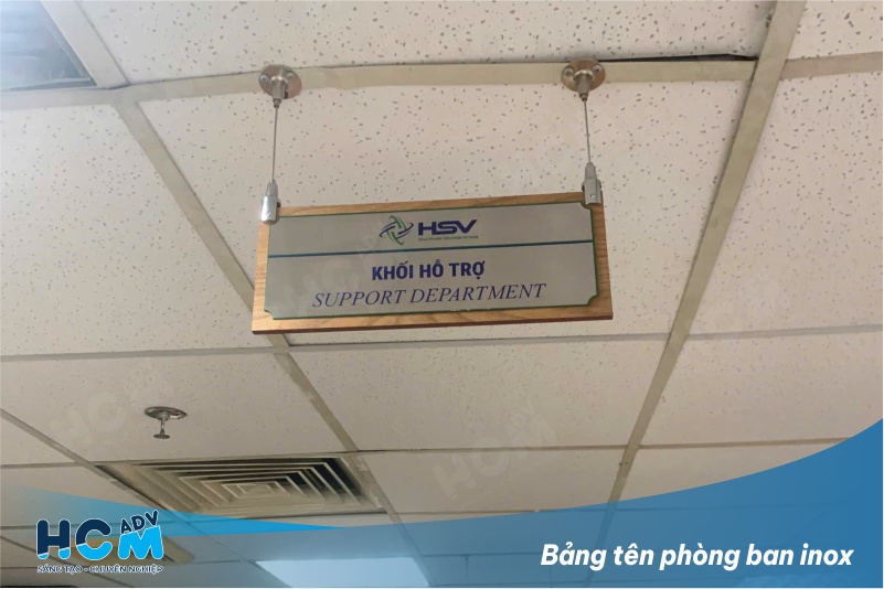 Lắp đặt bảng tên phòng ban inox tại văn phòng chuyên nghiệp tại văn phòng ở TP.HCM