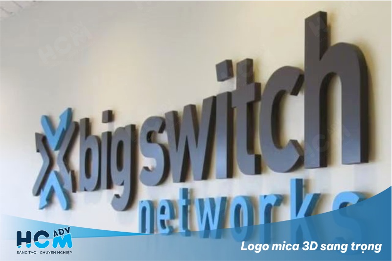 Logo mica 3D nguyên khối sang trọng