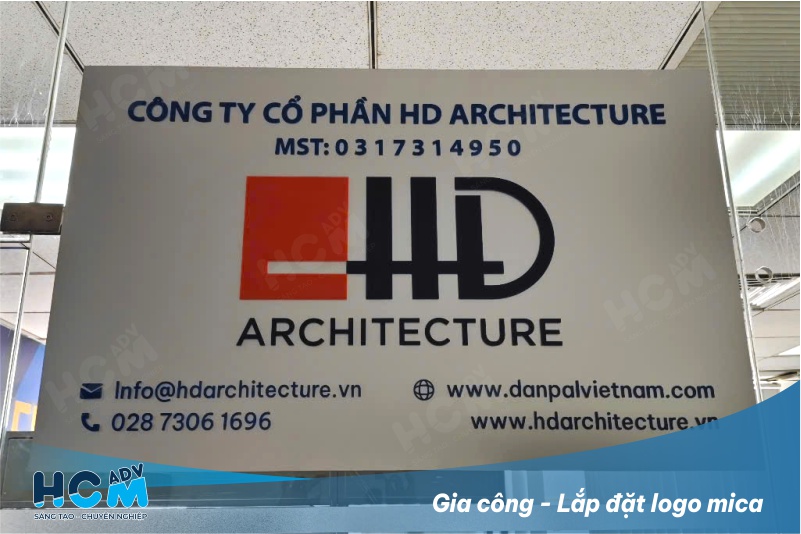 Logo mica công ty cắt CNC sang trọng