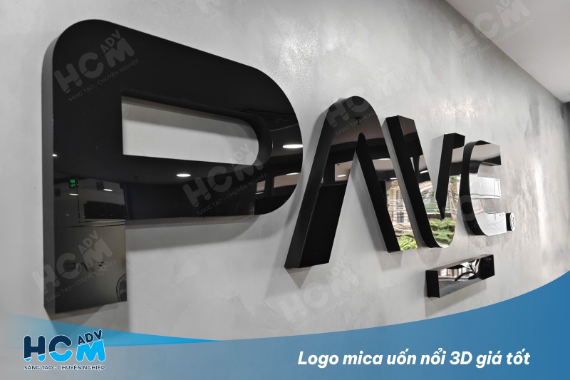 Báo giá - gia công logo mica uốn nổi 3D