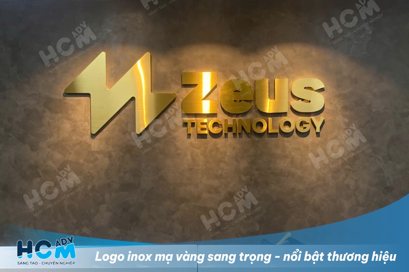 Logo inox mạ vàng - nổi bật thương hiệu tại TP. HCM