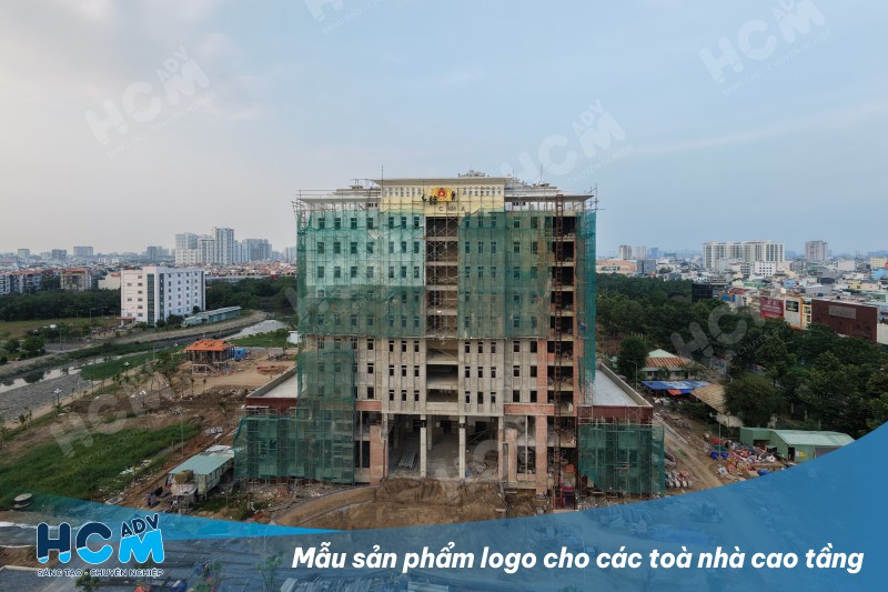 Logo toà nhà cao tầng - thi công chuyên nghiệp