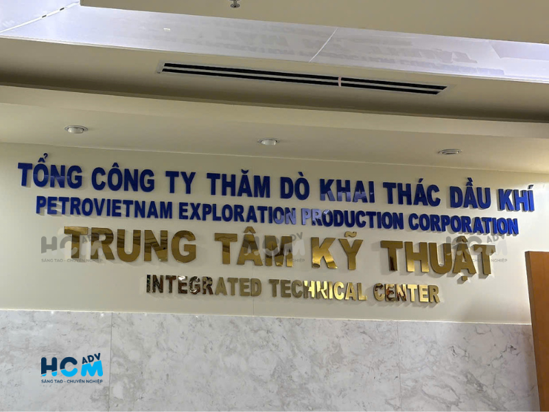Bảng hiệu inox văn phòng