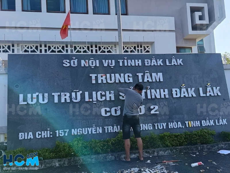Gia công chữ inox - Sở Nội Vụ Tỉnh Đắk Lắk