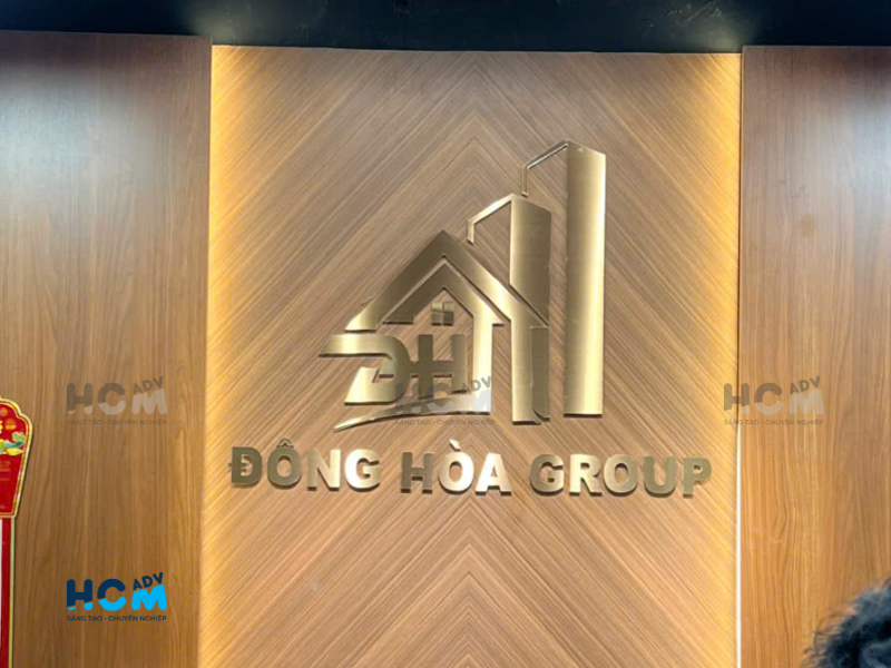Logo inox văn phòng 