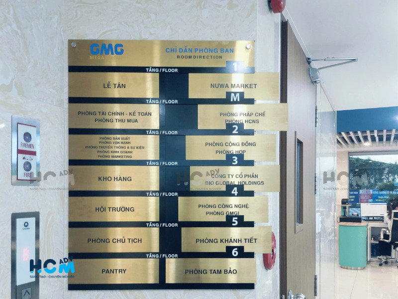 Gia công bảng thông tin công ty inox xước