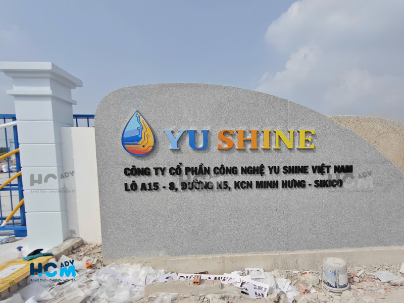 Bảng hiệu inox mài cạnh cao cấp