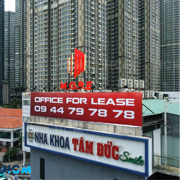 LOGO TOÀ NHÀ KÍCH THƯỚC 4M Logo toà nhà kích thước lớn - Đơn vị thi công chuyên nghiệp - uy tín